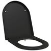 vidaXL Tualeto sėdynė Juoda 49 x 36 x 4 cm Duroplastas