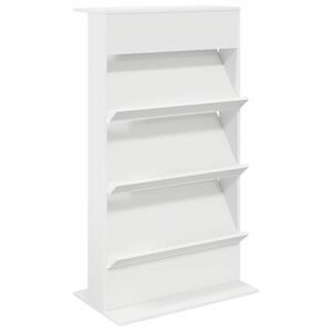 vidaXL Žurnalų stovas Balta 70 x 41 x 126 cm Apdirbta mediena
