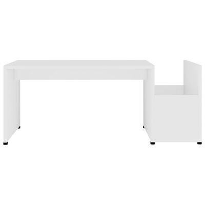 vidaXL Kavos staliukas, baltos spalvos, 90x45x35cm, MDP