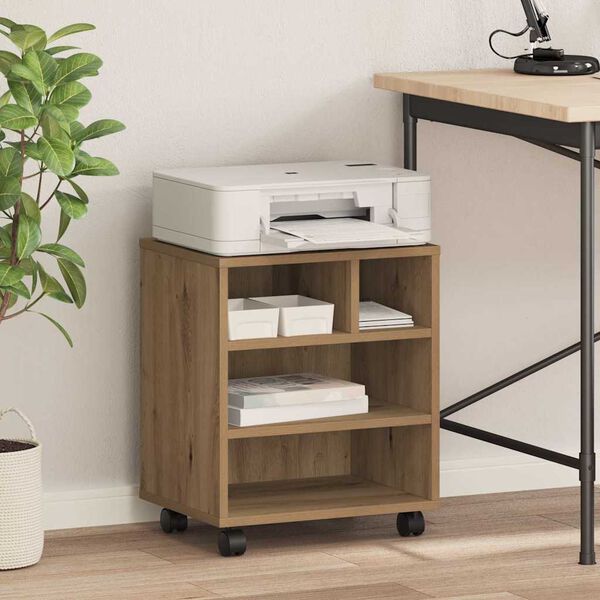 vidaXL Spausdintuvo laikiklis artisano ąžuolo 41 x 32 x 48 cm