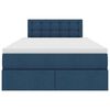 vidaXL Lova su daiktų laikymo vieta ir LED Mėlyna 120 x 200 cm audinys