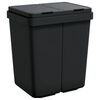 vidaXL Dviguba &scaron;iuk&scaron;liadėžė, antracito spalvos, 2x25l