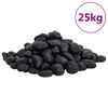 vidaXL Poliruoti akmenukai, juodos spalvos, 25kg, 2&ndash;5cm