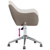 vidaXL Pasukama valgomojo kėdė, taupe spalvos, audinys