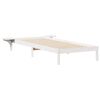 vidaXL Lovos rėmas su &scaron;oninėmis stalelėmis Balta 90 x 220 cm