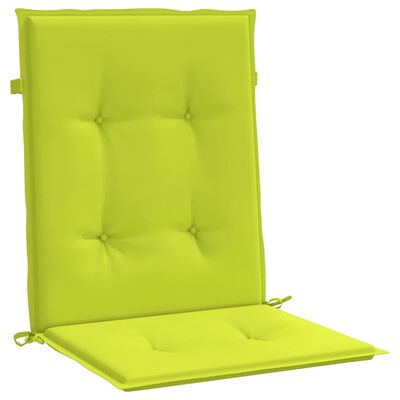 vidaXL Sodo kėdės pagalvėlės, 4vnt., žalios, 100x50x3cm, audinys