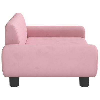 vidaXL Vaikiška sofa, rožinės spalvos, 70x45x33cm, aksomas
