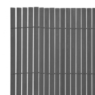 vidaXL Dvipusė sodo tvora, pilkos spalvos, 110x500cm