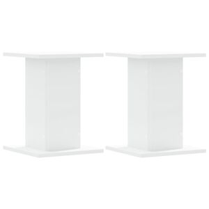 vidaXL Stovai augalams, 2vnt., balti, 30x30x40cm, apdirbta mediena