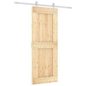 vidaXL Slankios durys Natūrali ir Balta 80 x 210 cm
