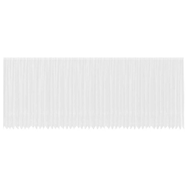 vidaXL Nėrinių Užuolaida Gėlių Balta 260 x 1200 cm Poliesteris