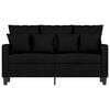 vidaXL Dvivietė sofa, juodos spalvos, 120cm, audinys