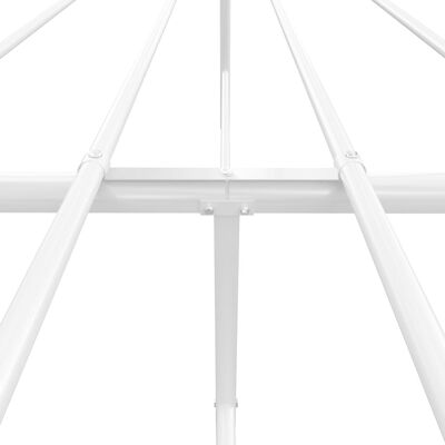 vidaXL Lovos rėmas su galvūgaliu/kojūgaliu, baltas, 120x200cm, metalas