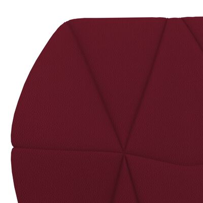 vidaXL Valgomojo kėdės, 6vnt., vyno raudonos, dirbtinė oda (3x282556)