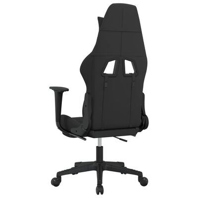 vidaXL Masažinė žaidimų kėdė su pakoja, juoda ir taupe, audinys