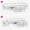 vidaXL Lauko sofos komplektas su pagalve 9 pcs Natūralus ir grietinėlė