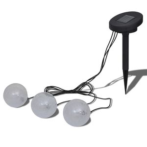 3 LED Tvenkinio &Scaron;viestuvai Plaukiojantys Burbulai su Saulės Elementais