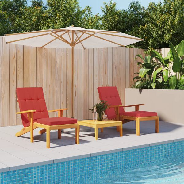 vidaXL Terasos kėdės pagalvėlės, 2vnt., raudonos, oksfordo audinys