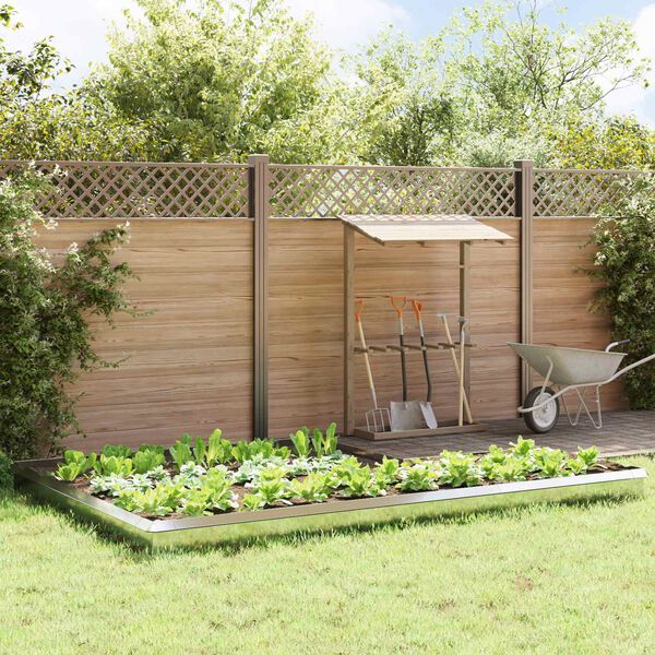 vidaXL Sraigių tvoros 16 pcs Sidabro Cinkuota plienas