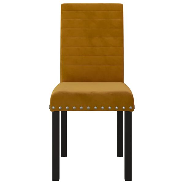 vidaXL Valgomojo kėdės, 4vnt., rudos spalvos, aksomas