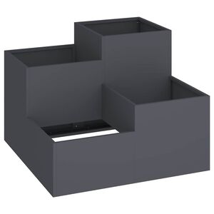 vidaXL Sodo vazonas Antracitas 80 x 80 x 60 cm Plienas