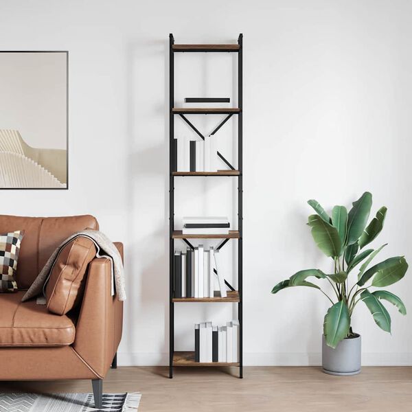 vidaXL Knygų lentyna Rūkyta ąžuolas 40 x 30 x 189,5 cm