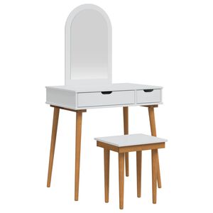 vidaXL Tualetės rinkinys FAUSKE 3 vnt. Balta 76 x 50 x 143 cm
