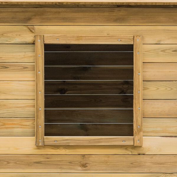 vidaXL Lauko žaidimų namelis, 120x120x146cm, pušies mediena