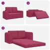 vidaXL Sofa lova 60cm Vyno raudona Aksomas