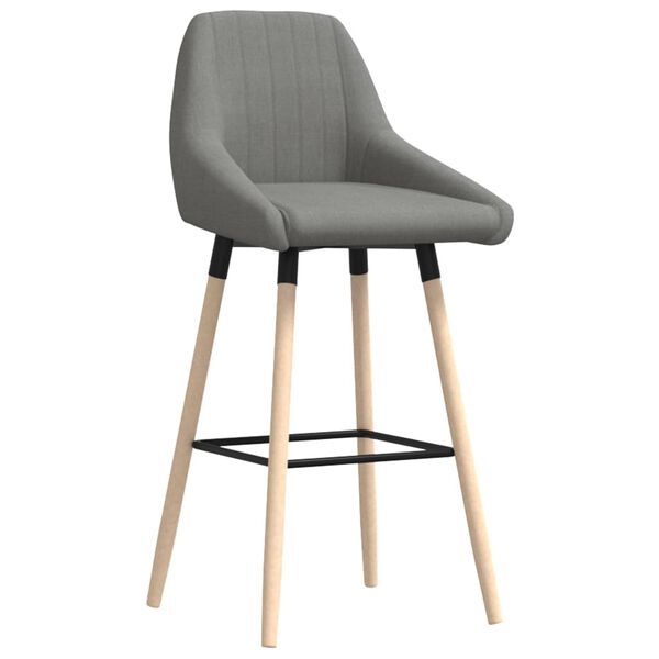 vidaXL Baro taburetė, &scaron;viesiai pilkos spalvos, audinys