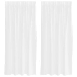 vidaXL Voile Užuolaida 2 vnt. Balta 175 x 140 cm Poliesteris