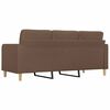 vidaXL Trivietė sofa, rudos spalvos, 180cm, audinys