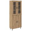 vidaXL Auk&scaron;tas spintelė 2 pcs Amatininkų ąžuolas 69,5 x 34 x 180 cm