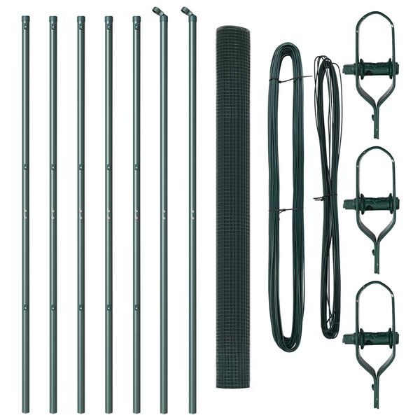 vidaXL Tvorelės stulpas Žalia 10 x 1,6 m (25 x 25 mm tinklelis)