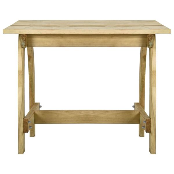 vidaXL Sodo valgomojo baldų komplektas, 5 dalių, impregnuota pušis