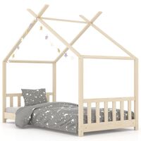 vidaXL Vaikiškos lovos rėmas, 70x140cm, pušies medienos masyvas