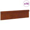 vidaXL Sraigių tvora 16 pcs Rūdijanti 100 x 3,5 x 25 cm
