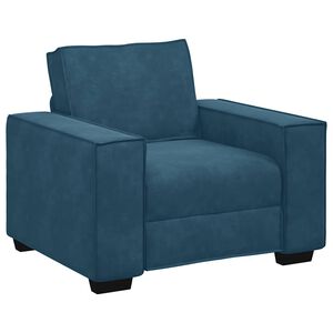vidaXL Sofa-kėdė, mėlyna, 100x78x84 cm, aksomas