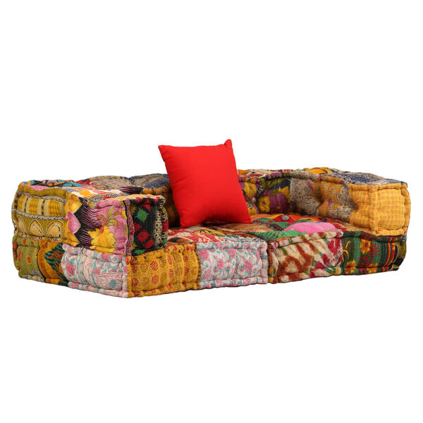 vidaXL Modulinės sofos komplektas, 16d., skiautinis audinys