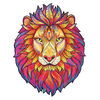 UNIDRAGON Medinė dėlionė Mysterious Lion, 700 detalių, 42x54cm