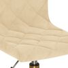vidaXL Pasukamos valgomojo kėdės, 4vnt., kreminės spalvos, aksomas