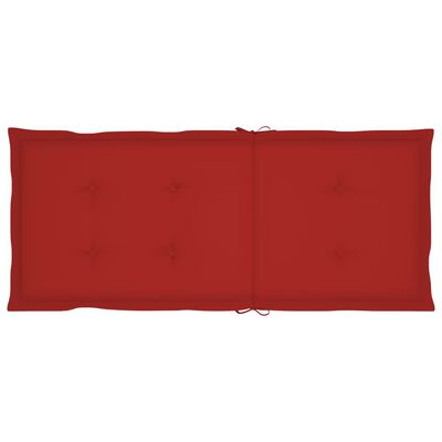 vidaXL Sodo kėdės su pagalvėlėmis, 4vnt., raudonos, tikmedžio masyvas