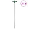 vidaXL Palapinės kai&scaron;čiai, 12vnt., 25cm, skersmuo 7mm, plienas ir PP