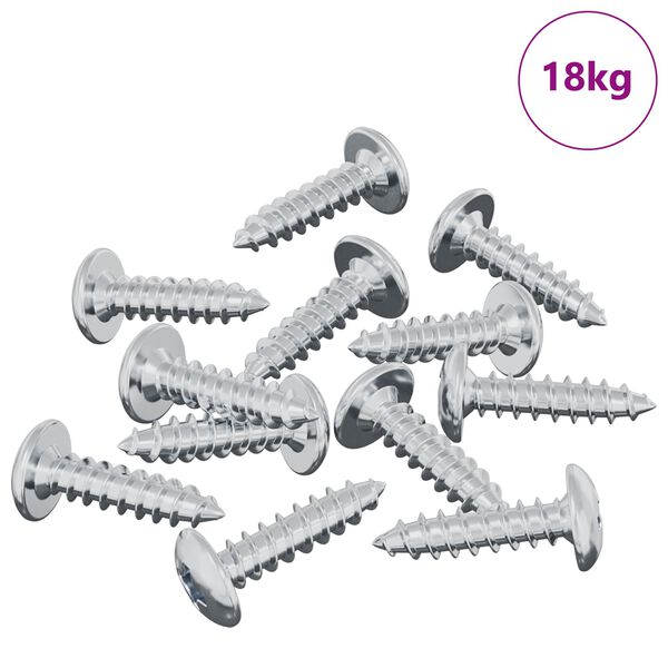 vidaXL Varžtas 13636 pcs Sidabro M4 x 16 mm Plienas