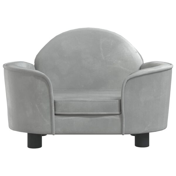 vidaXL Lova šunims, šviesiai pilkos spalvos, 66x40x45cm, aksomas