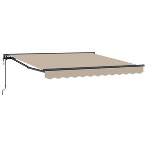 vidaXL Markizės rėmas Smėlio 300 x 250 cm Poliesteris su PU danga