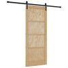 vidaXL Slankios durys Natūrali 83 x 202 cm Pu&scaron;ies medienos masyvas