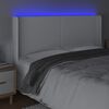 vidaXL Galvūgalis su LED, baltos spalvos, 163x16x118/128 cm