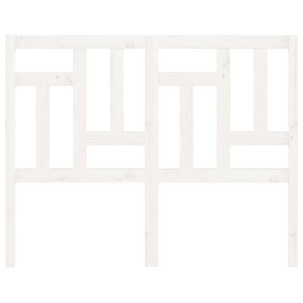 vidaXL Lovos galvūgalis, baltas, 155,5x4x100cm, pušies masyvas