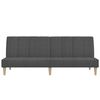 vidaXL Dvivietė sofa-lova, tamsiai pilkos spalvos, audinys